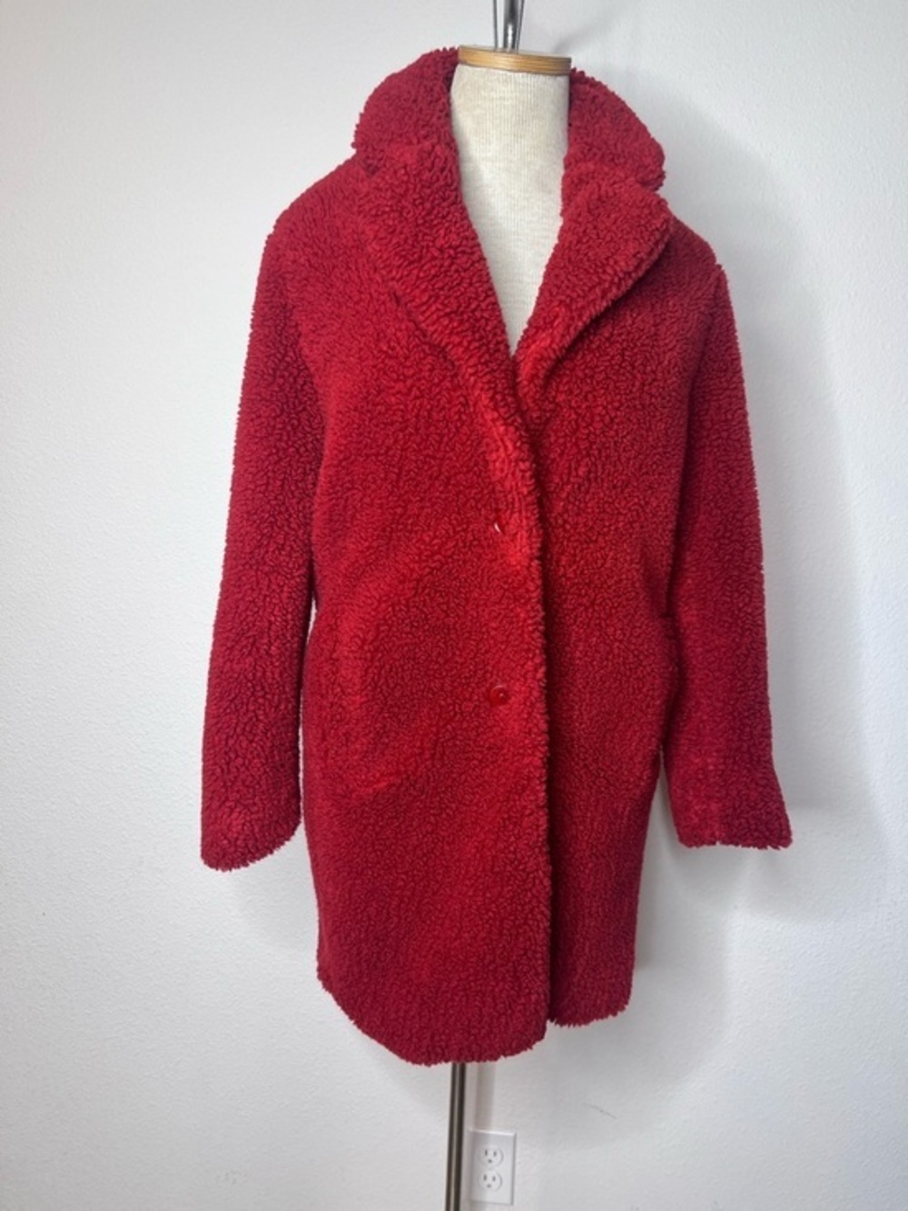 Wilfred Free Plush Red Teddy Coat